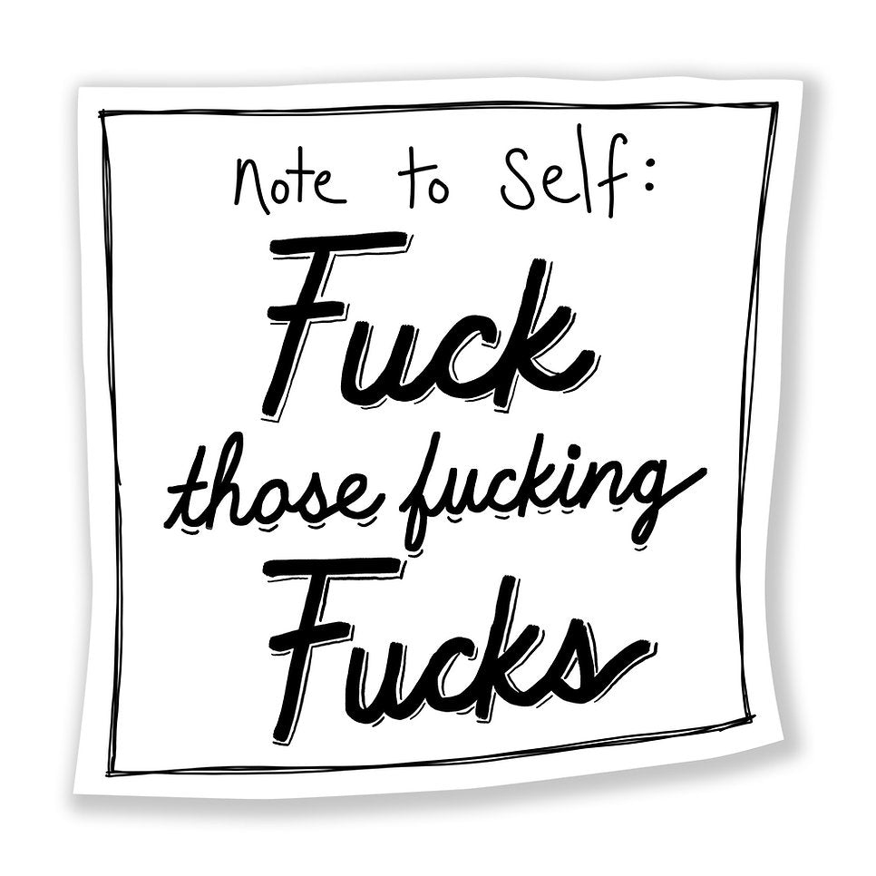 Fuck Note Sticker