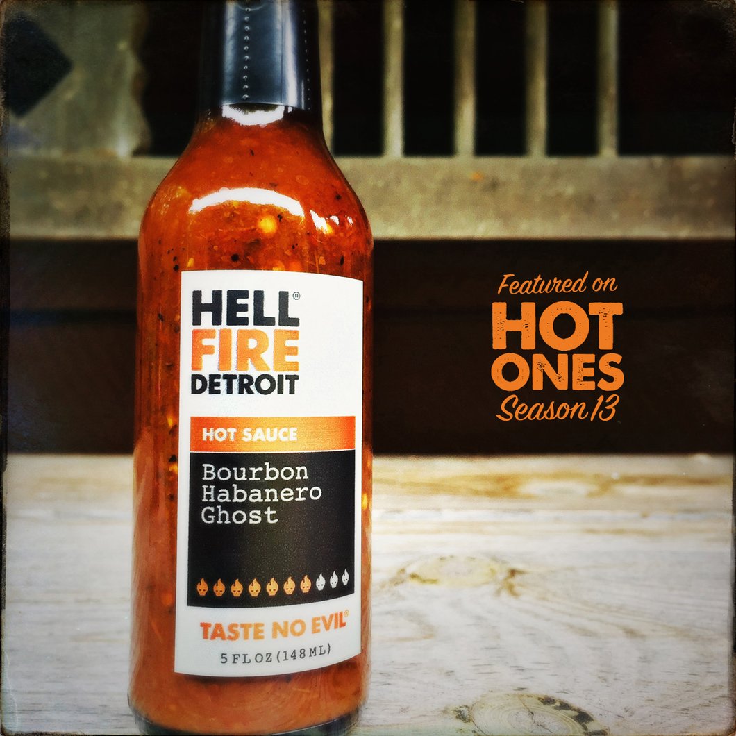 Hell Fire Detroit Hot Sauce / Bourbon Habanero Ghost