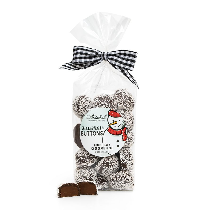 Abdallah CandiesSnowman Buttons Double Dark Fudge