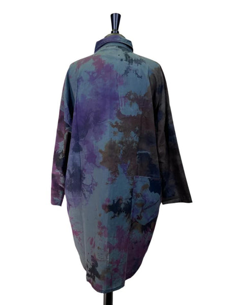 Adverb Clothing Because Buttons Tunic in Purple