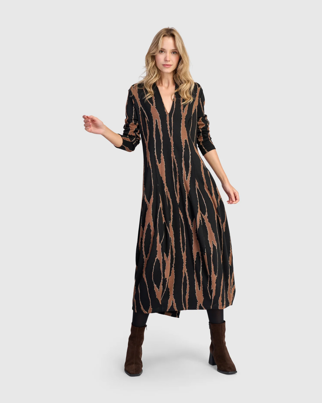 Alembika's Willow Cocoon Dress in Wood