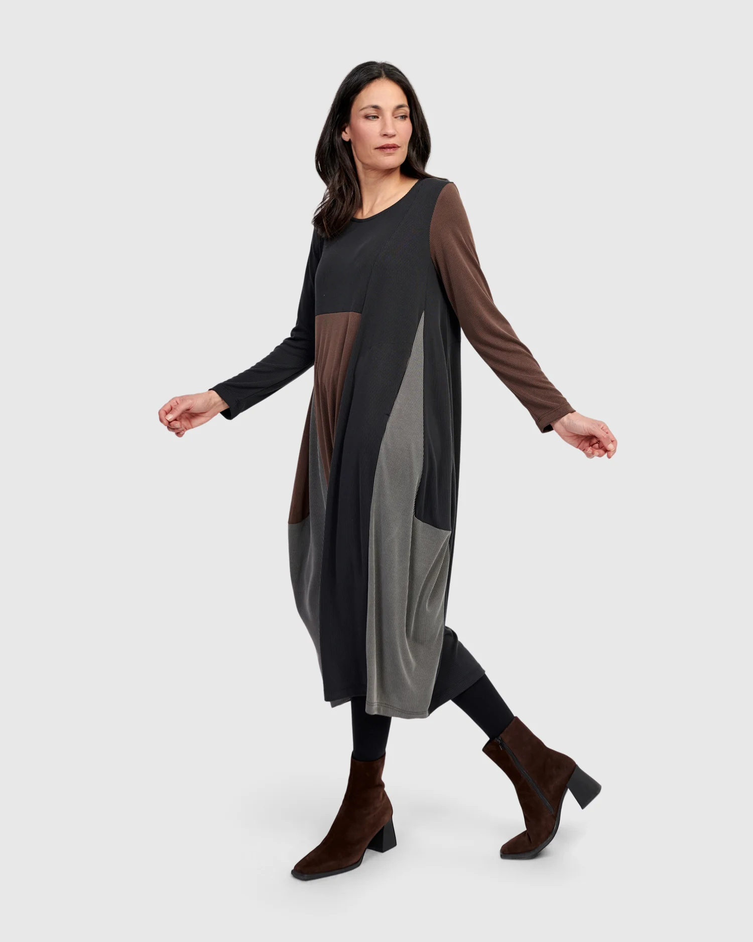 Alembika's Drift Relaxed Cupro Midi Dress in Mix