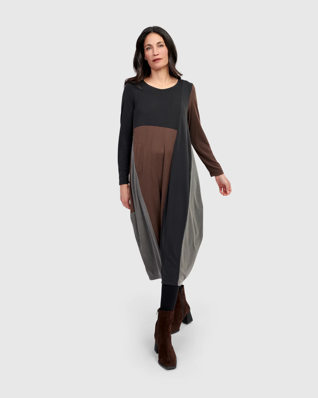 Alembika's Drift Relaxed Cupro Midi Dress in Mix