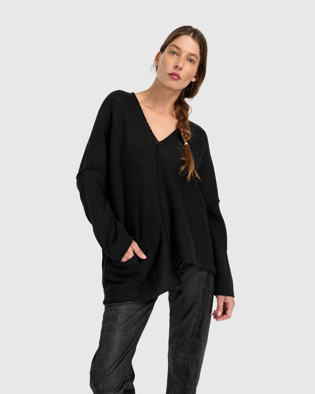 Alembika Bliss Slouchy Sweater in Black