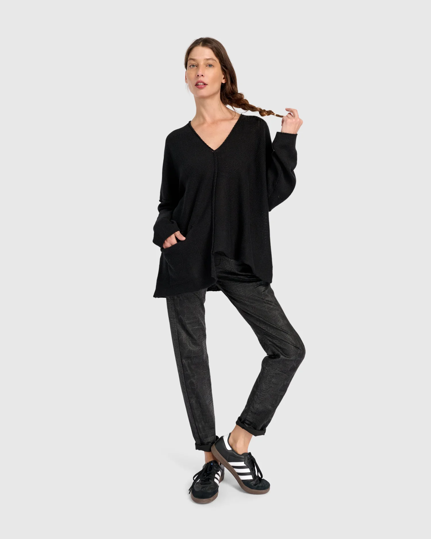 Alembika Bliss Slouchy Sweater in Black