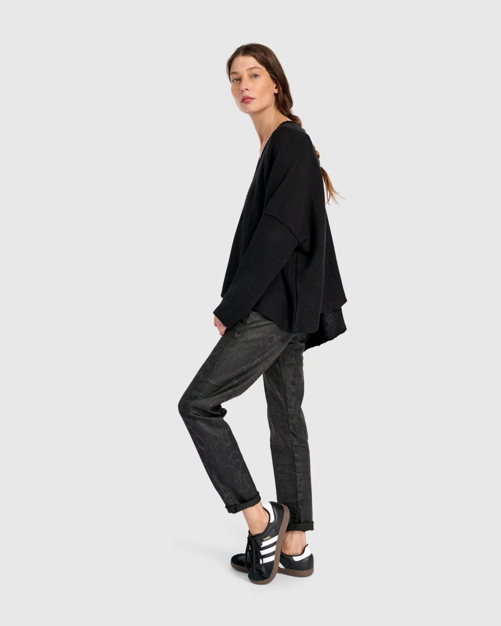 Alembika Bliss Slouchy Sweater in Black