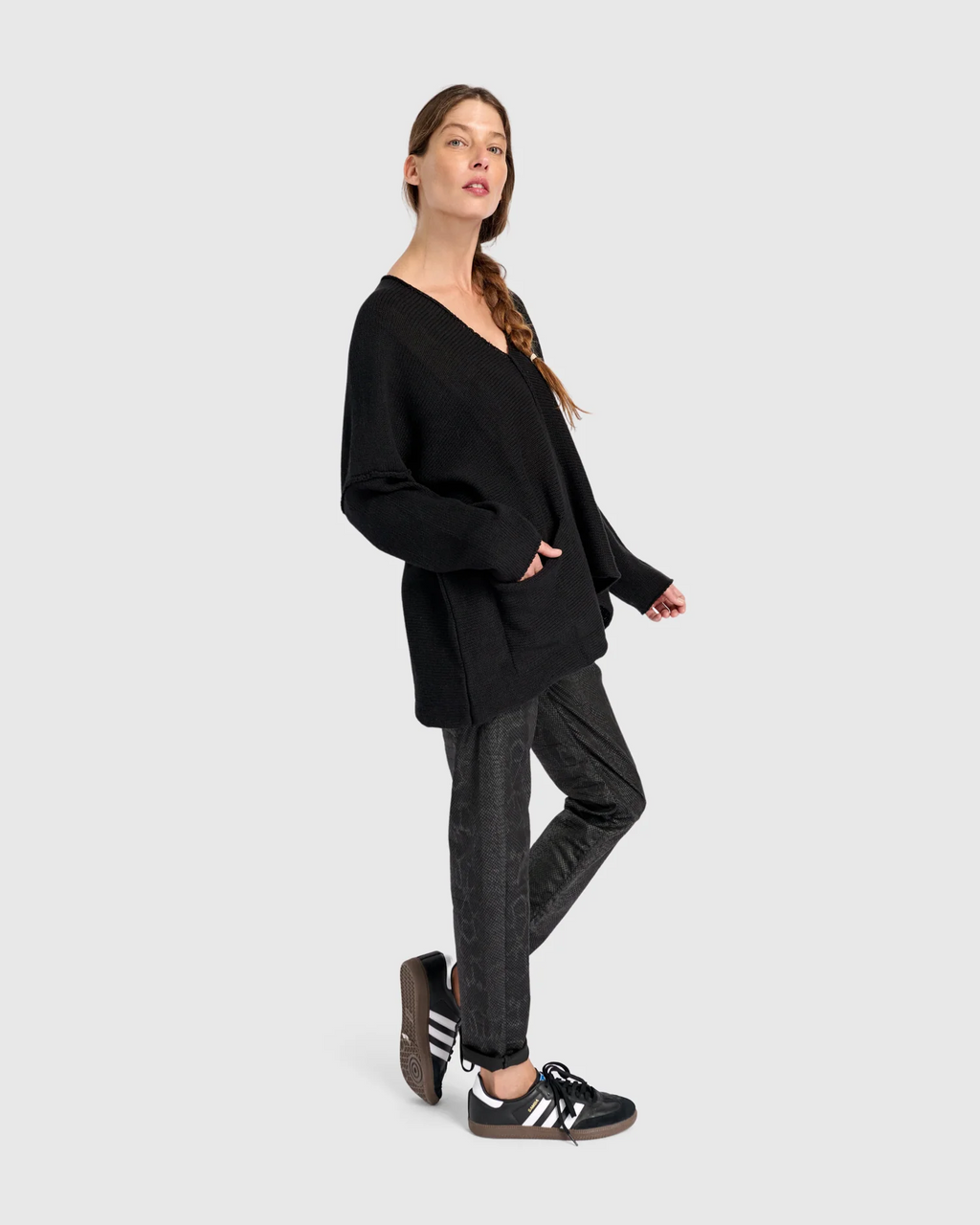 Alembika Bliss Slouchy Sweater in Black