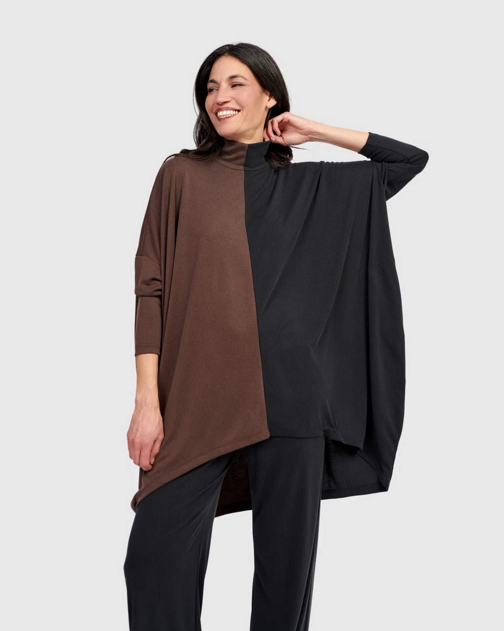 Alembika's Echo Cupro Swing Turtleneck in Mix