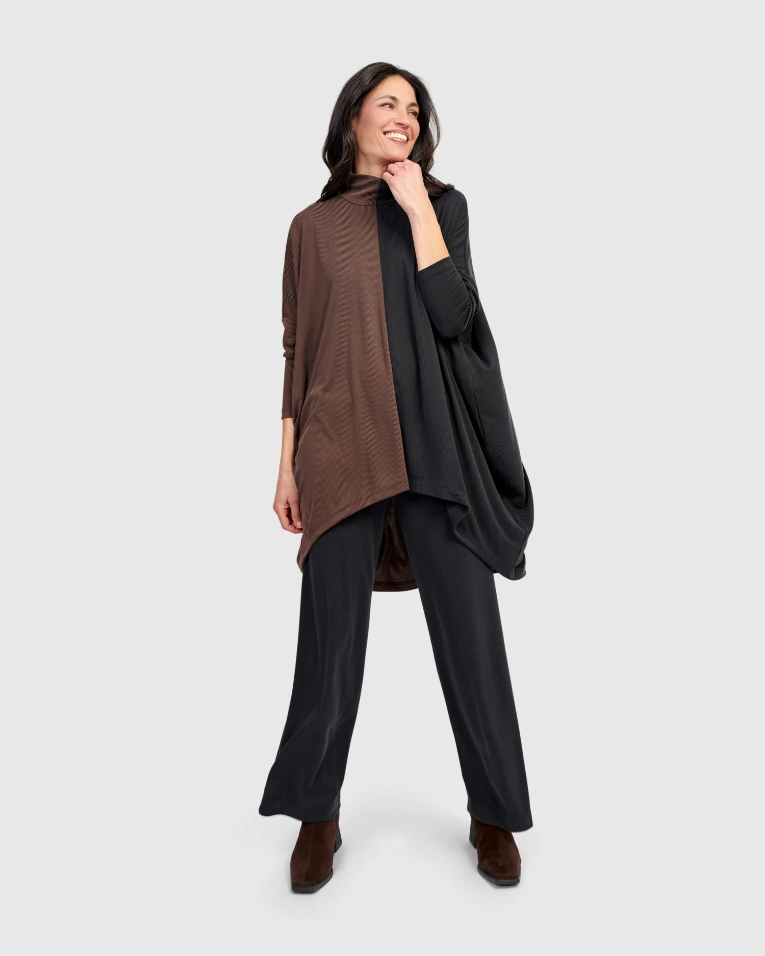 Alembika's Echo Cupro Swing Turtleneck in Mix