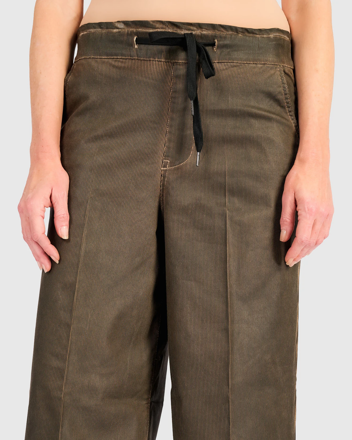 Alembika Pinstripe Wide Legs Stretch Jeans