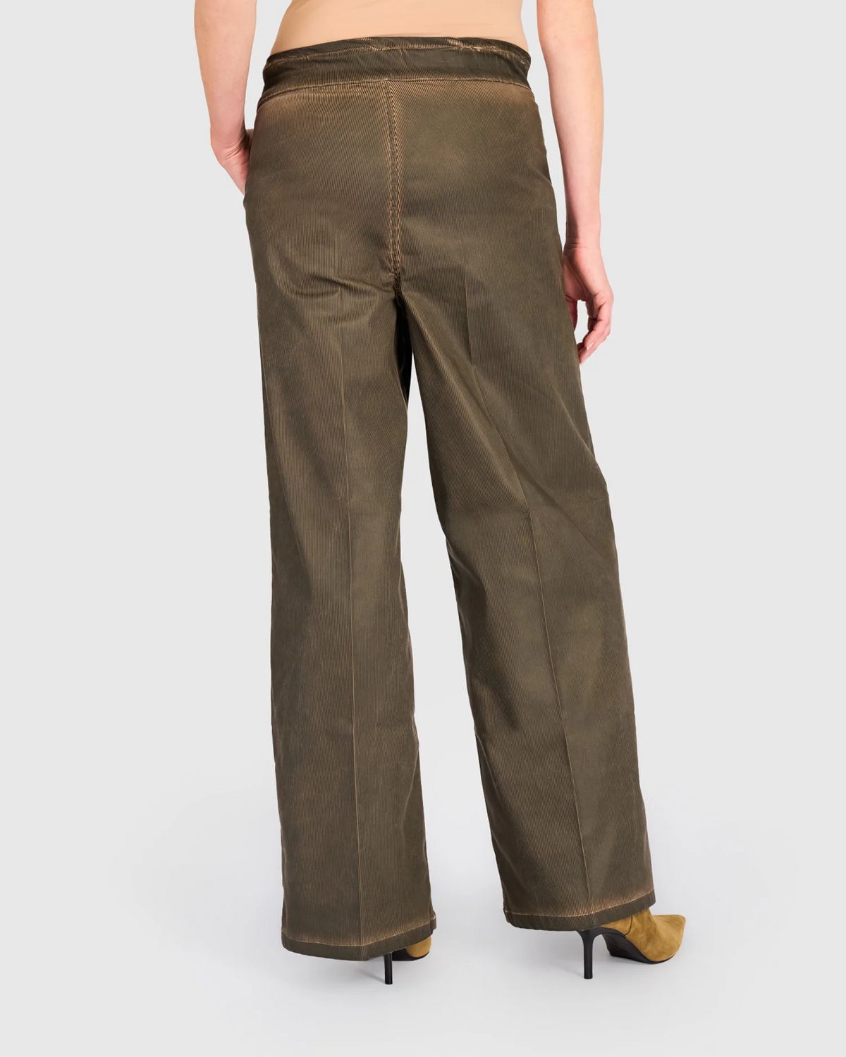 Alembika Pinstripe Wide Legs Stretch Jeans