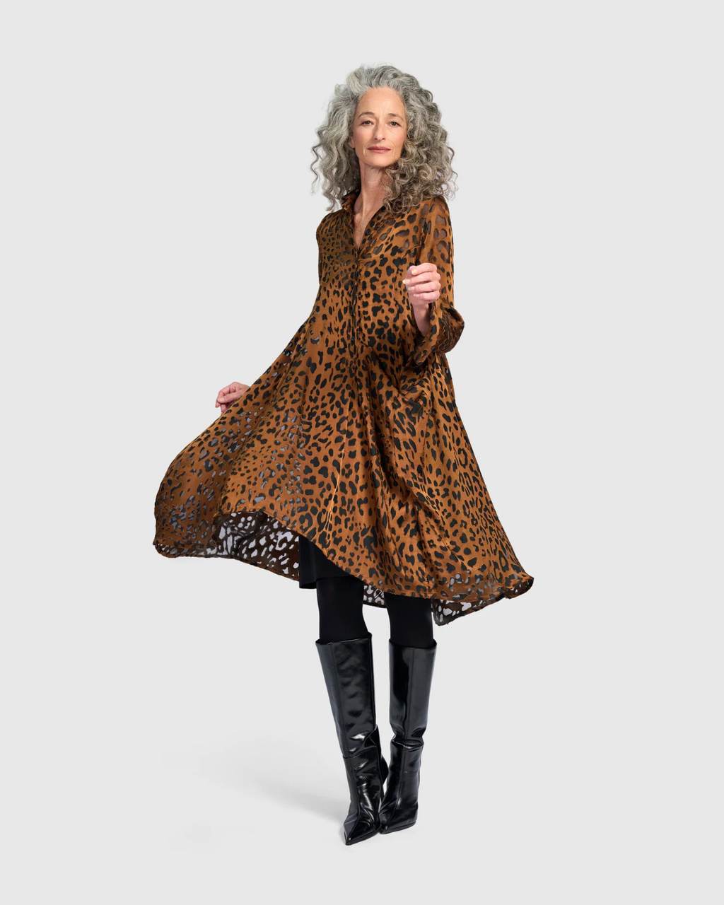 Alembika's Raja Wonderful Dress in Cognac Leopard
