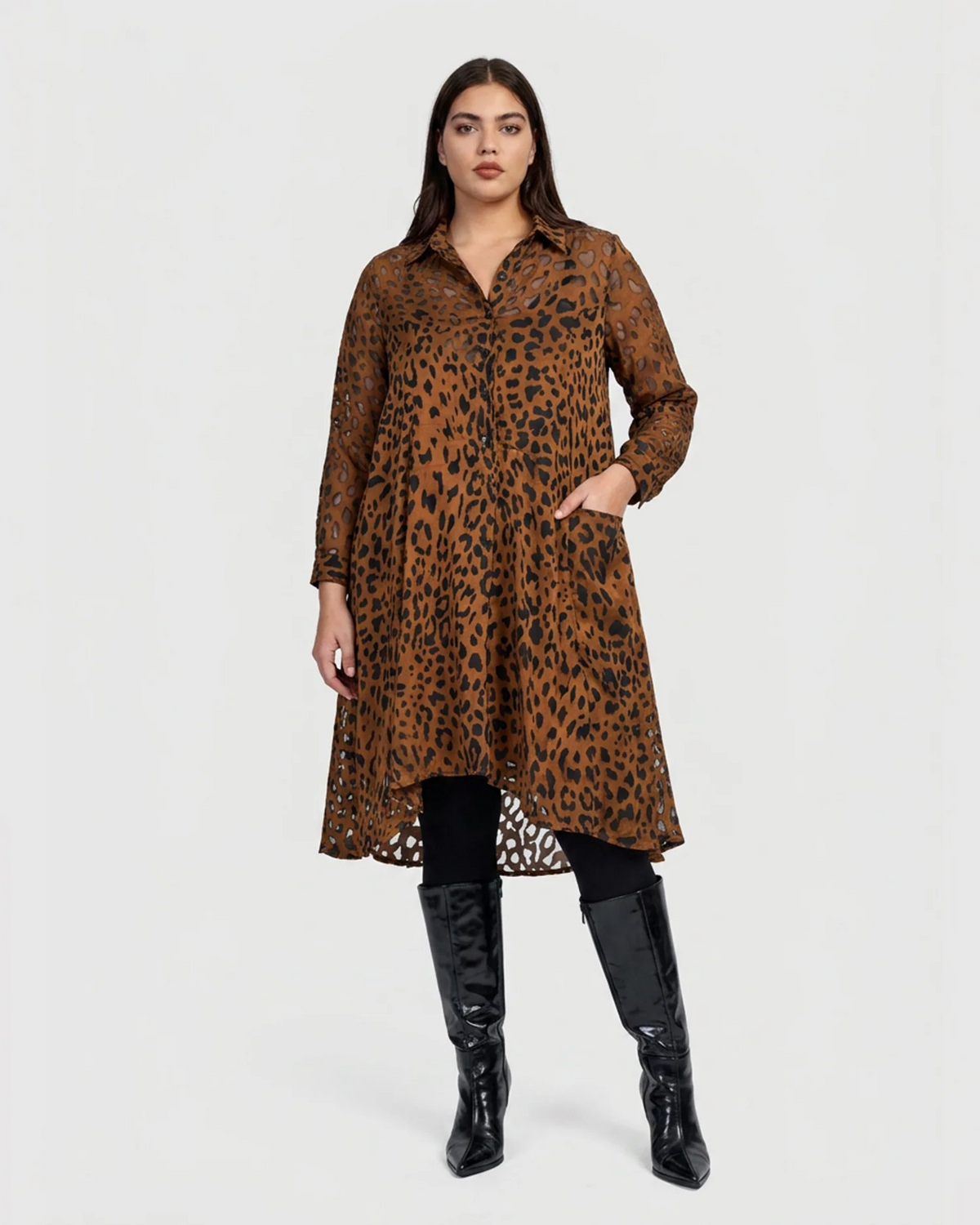 Alembika's Raja Wonderful Dress in Cognac Leopard