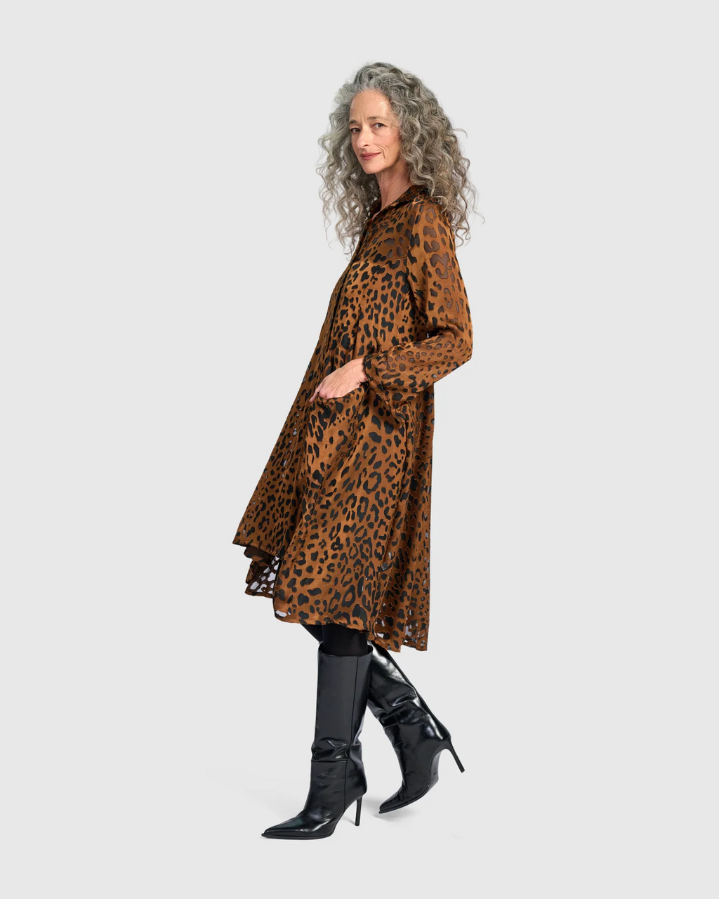 Alembika's Raja Wonderful Dress in Cognac Leopard