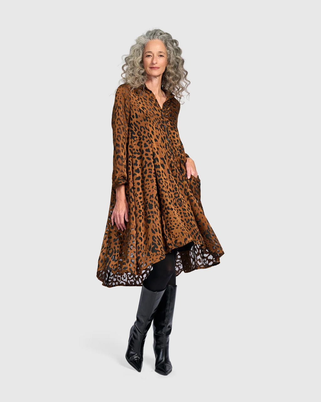 Alembika's Raja Wonderful Dress in Cognac Leopard
