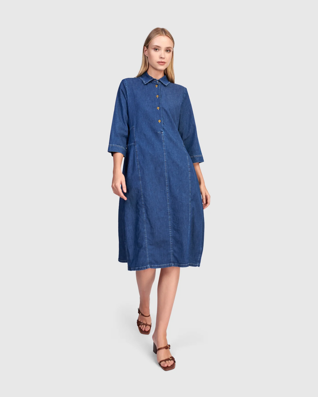 Alembika's Harper Shirt Dress in Denim