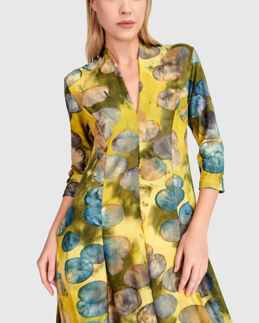 Alembika's Saffron Cocoon Dress in Orbits