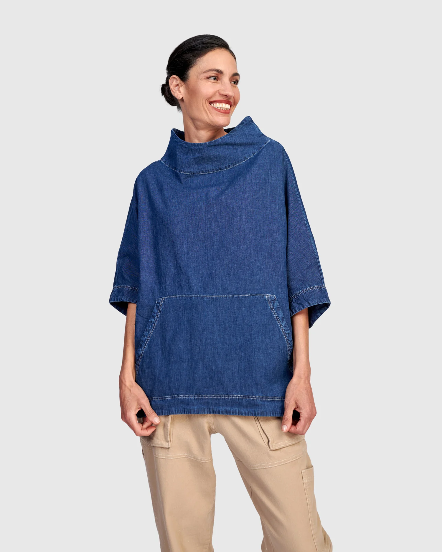 Alembika's Perfect Pullover Top in Denim