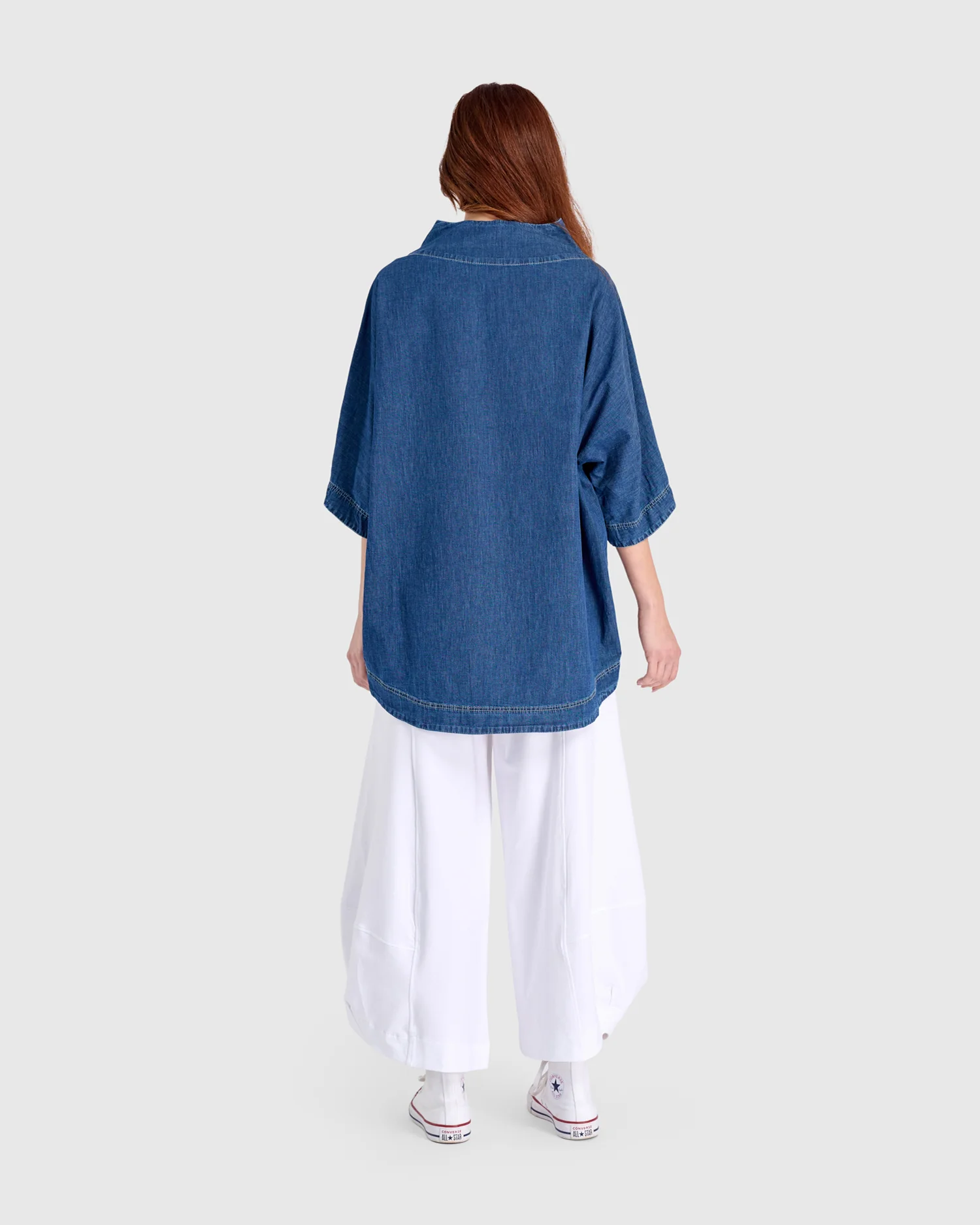 Alembika's Perfect Pullover Top in Denim