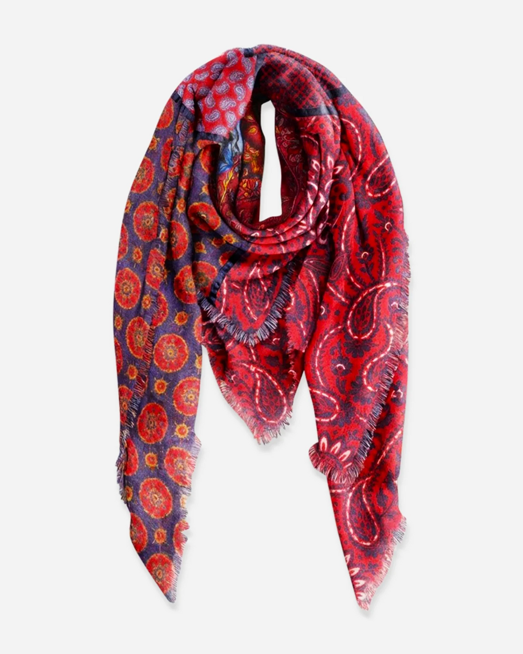 Alembika Crimson Fairground Paisley Scarf