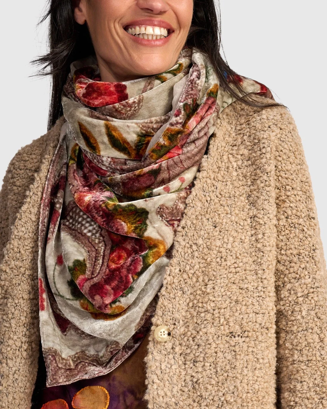 Alembika Almond Botanic Mango Velvet Scarf