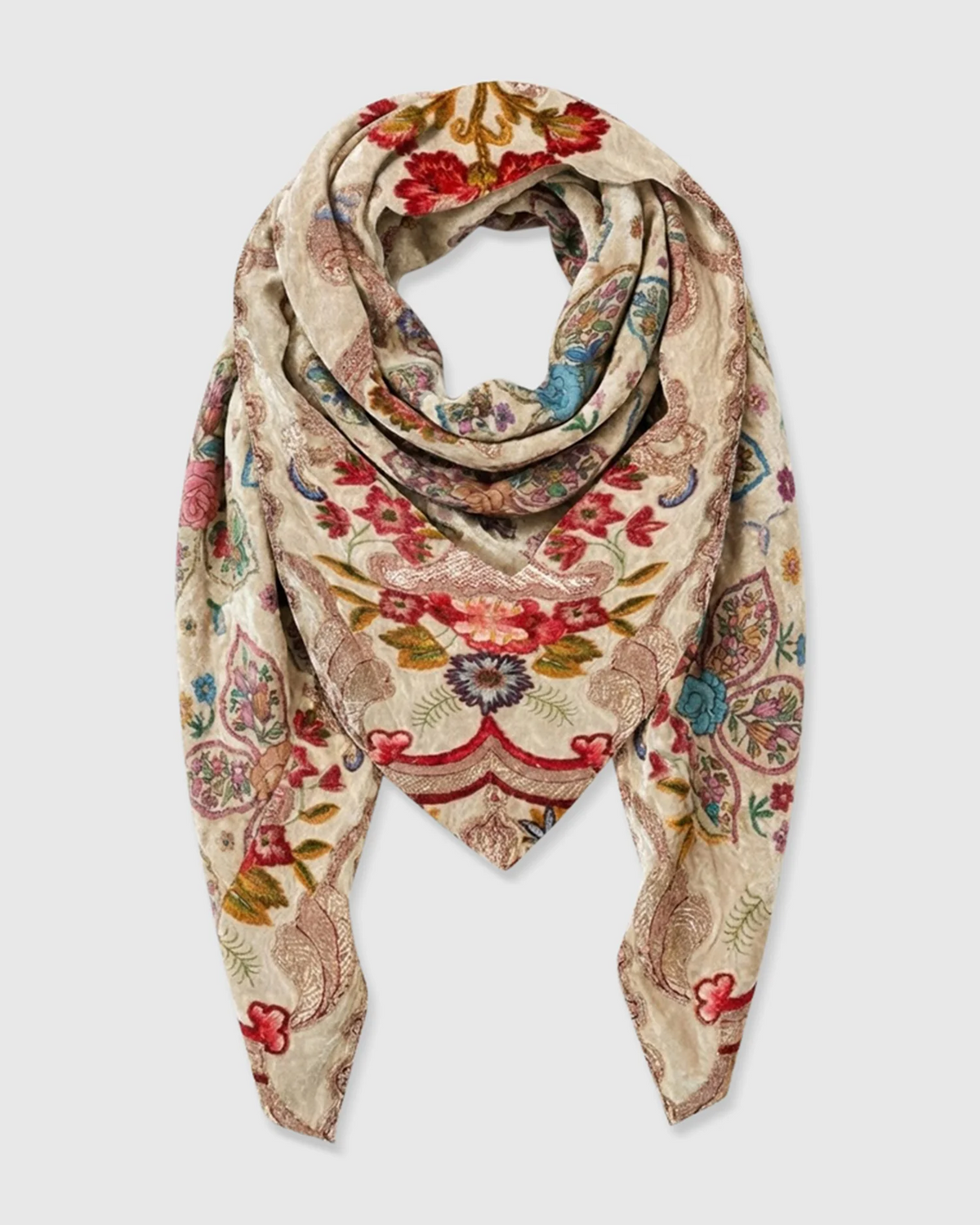 Alembika Almond Botanic Mango Velvet Scarf