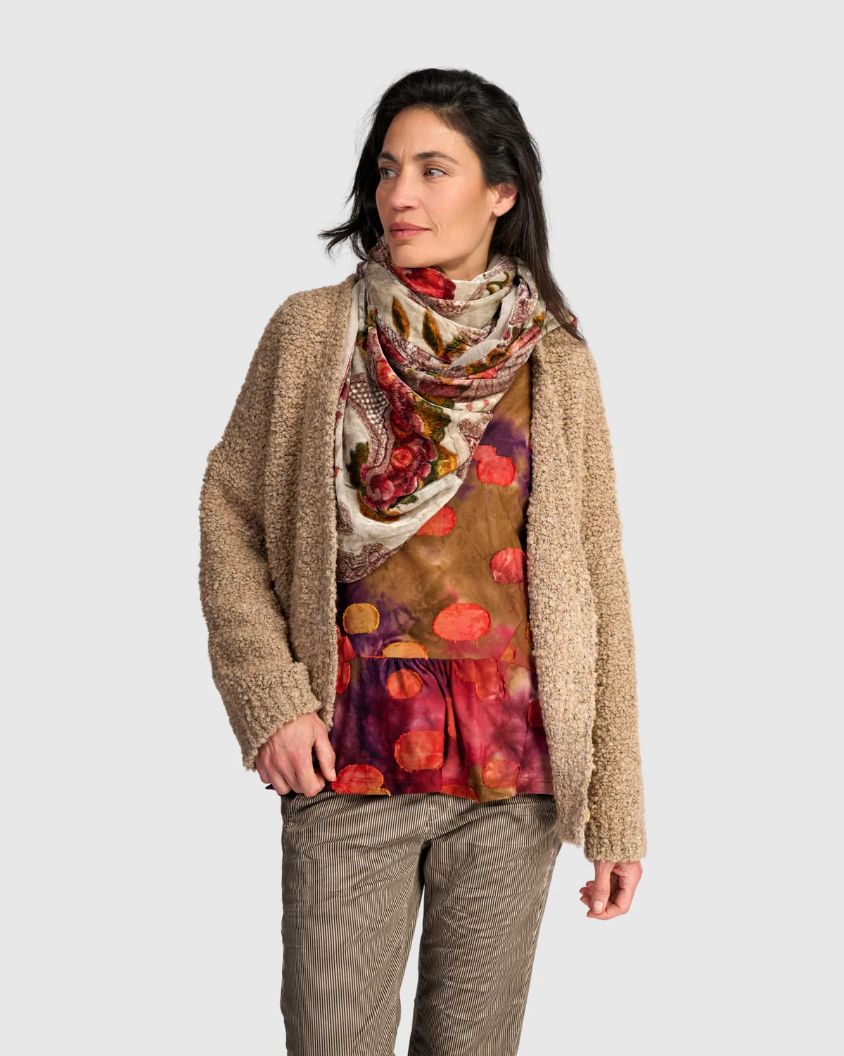 Alembika Almond Botanic Mango Velvet Scarf