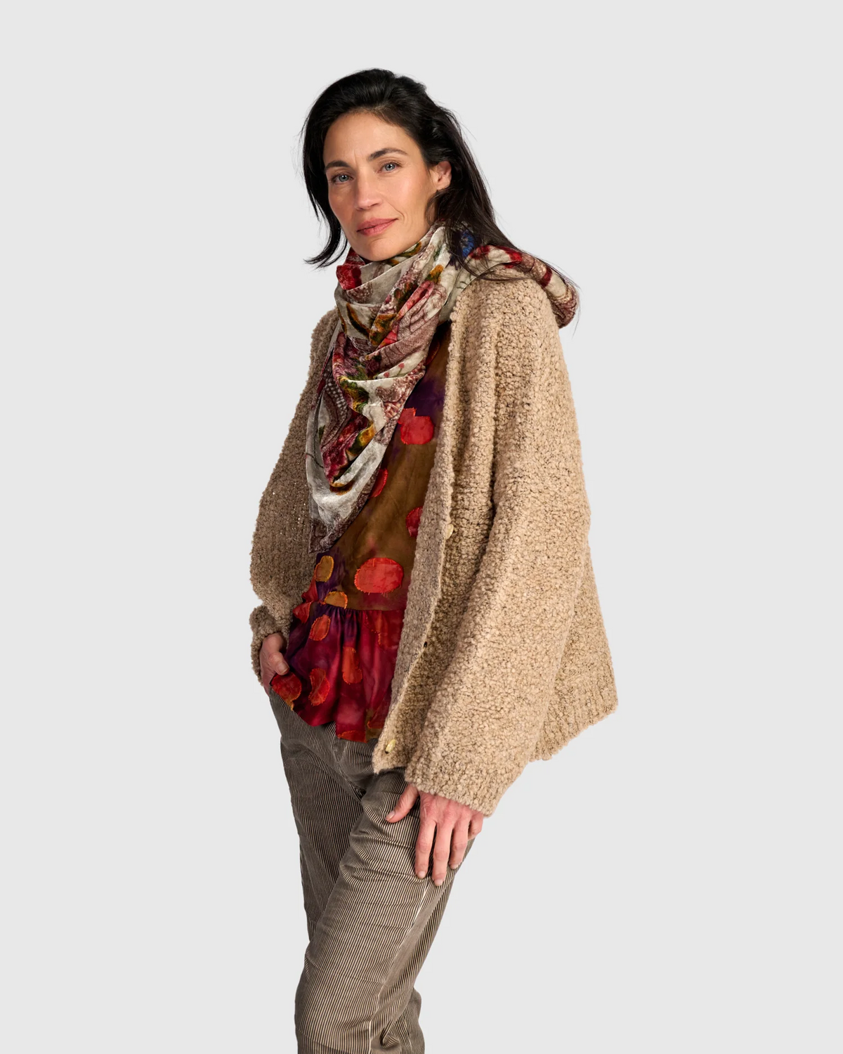 Alembika Almond Botanic Mango Velvet Scarf