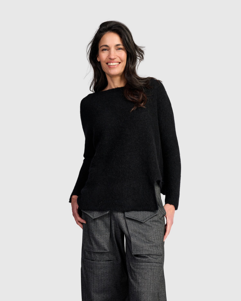Alembika's Sculpt Boxy Sweater in Black