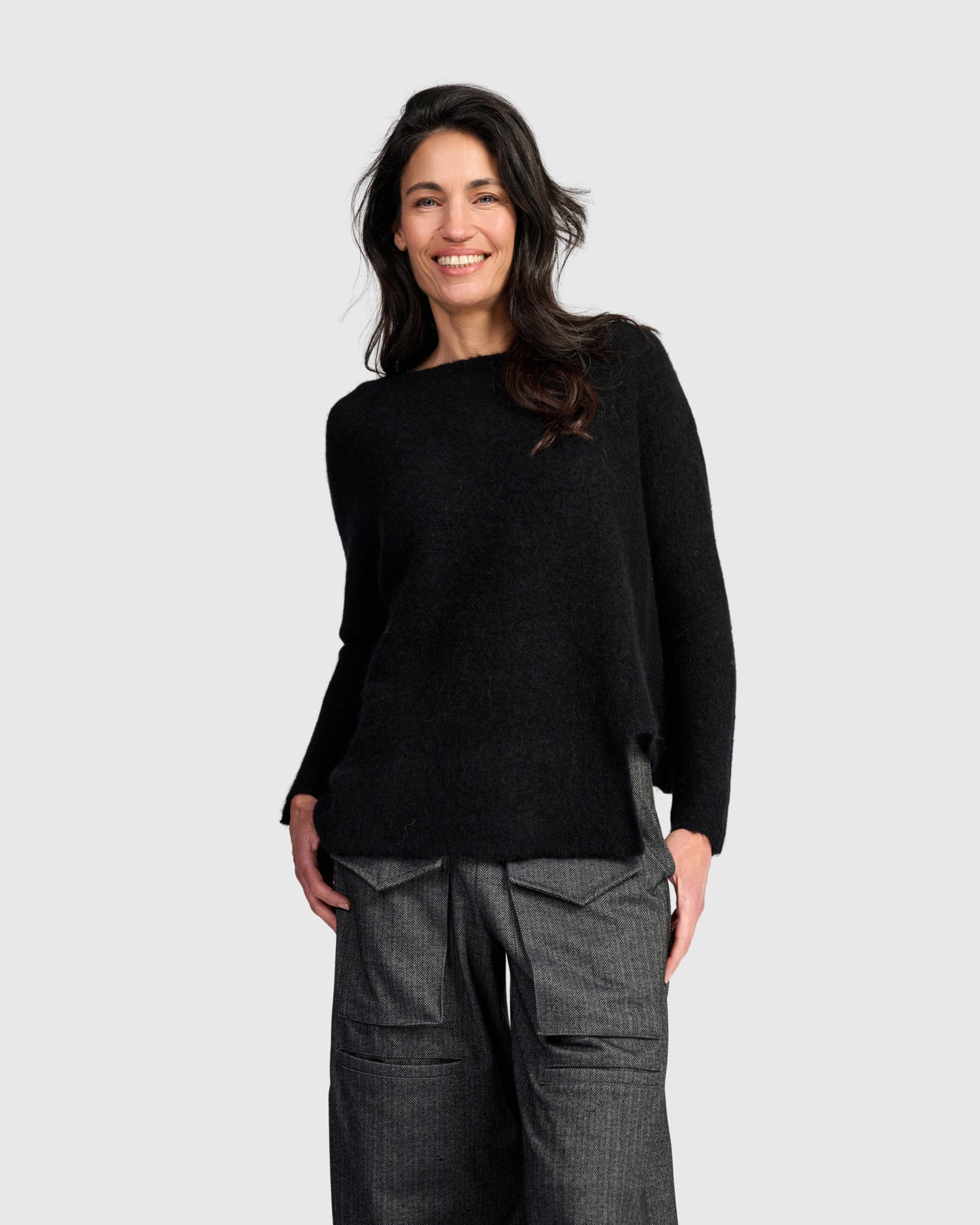 Alembika's Sculpt Boxy Sweater in Black