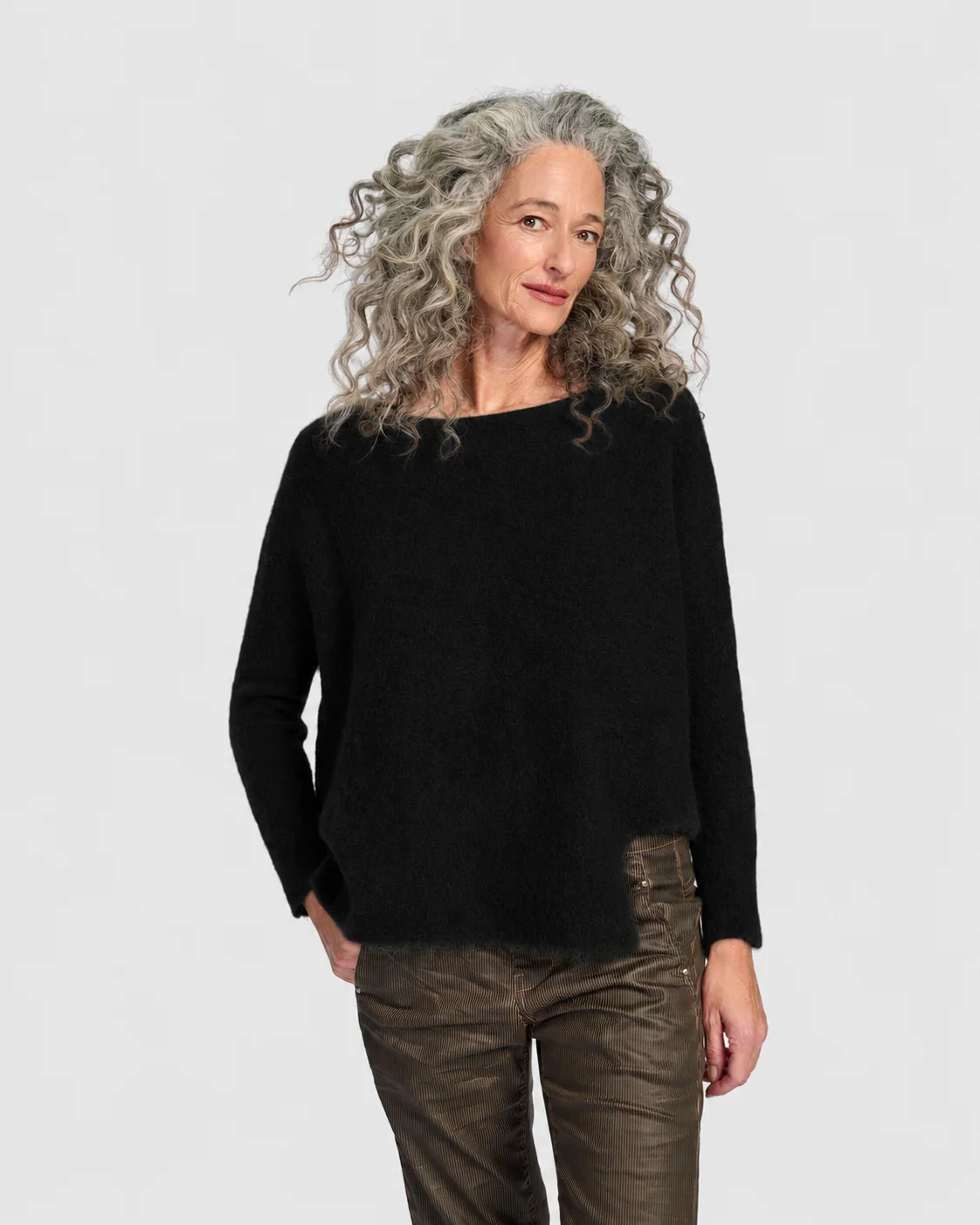 Alembika's Sculpt Boxy Sweater in Black