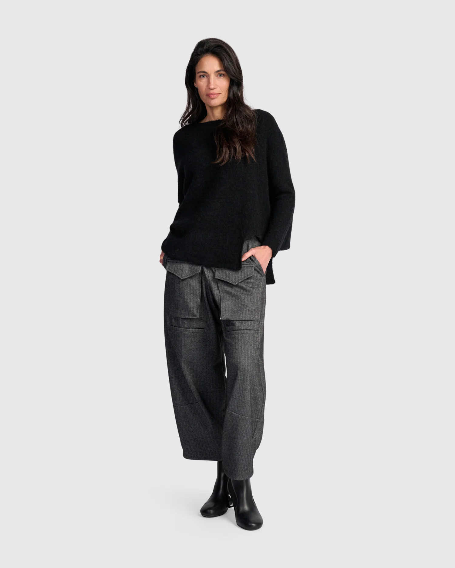 Alembika's Sculpt Boxy Sweater in Black