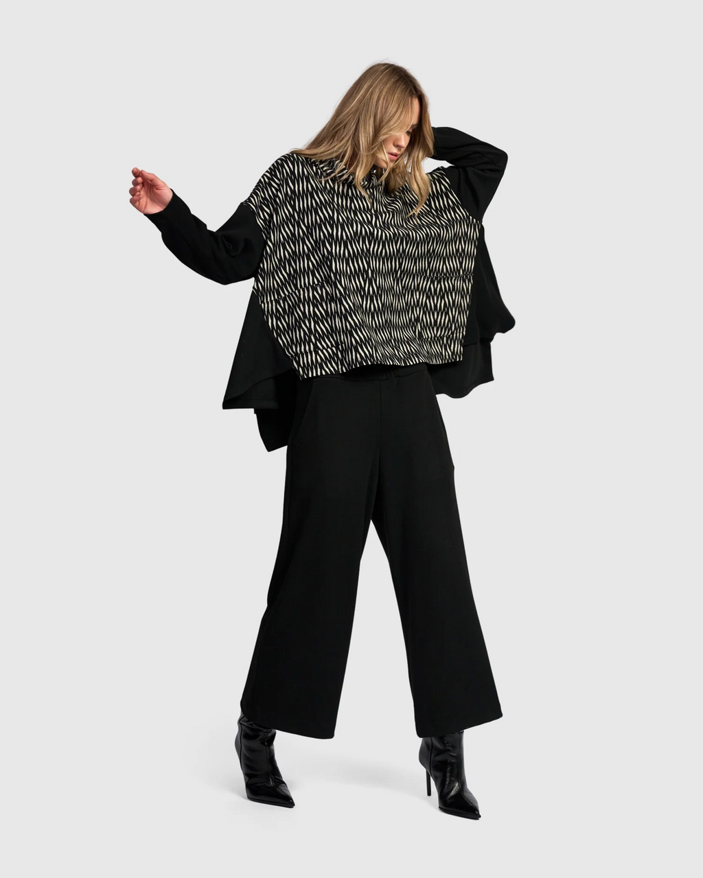 Alembika's full-length Smoothing Straight Pants in Black