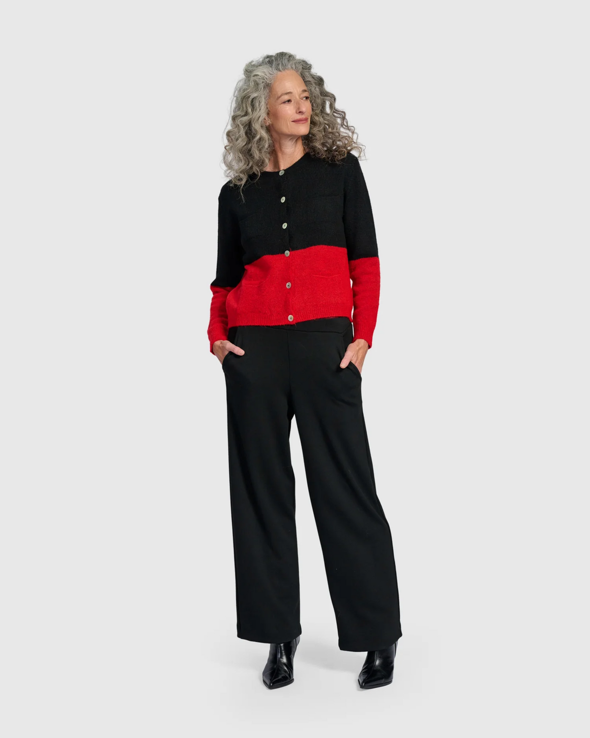 Alembika's full-length Smoothing Straight Pants in Black