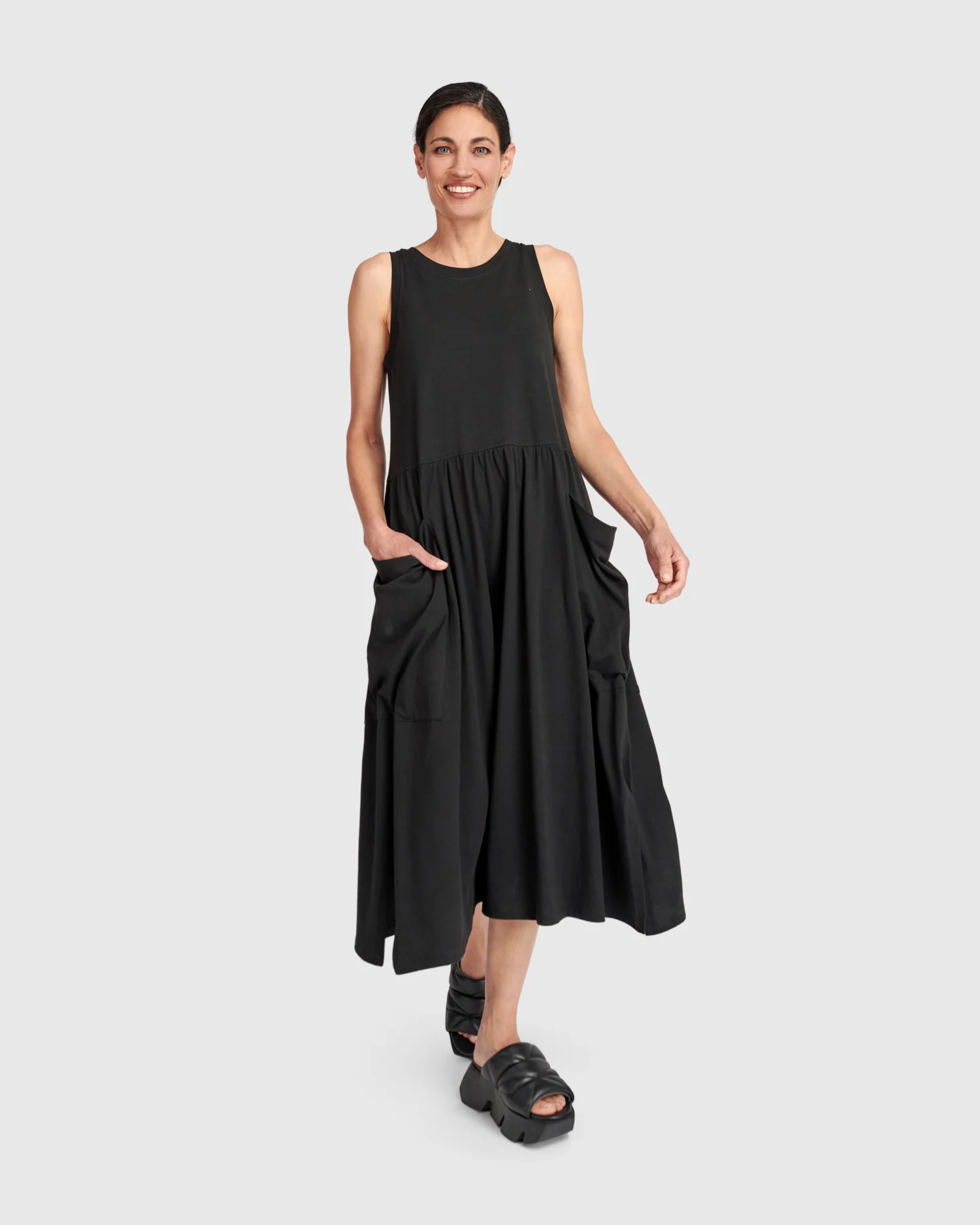 Alembika's Urban Staple Pocket Tank Dress in Black