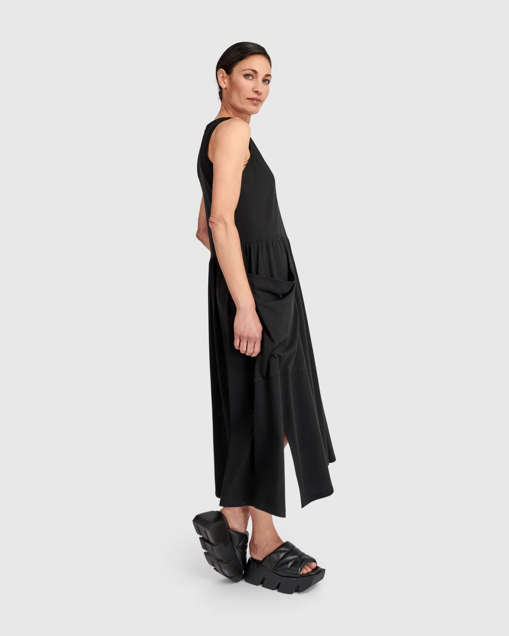 Alembika's Urban Staple Pocket Tank Dress in Black