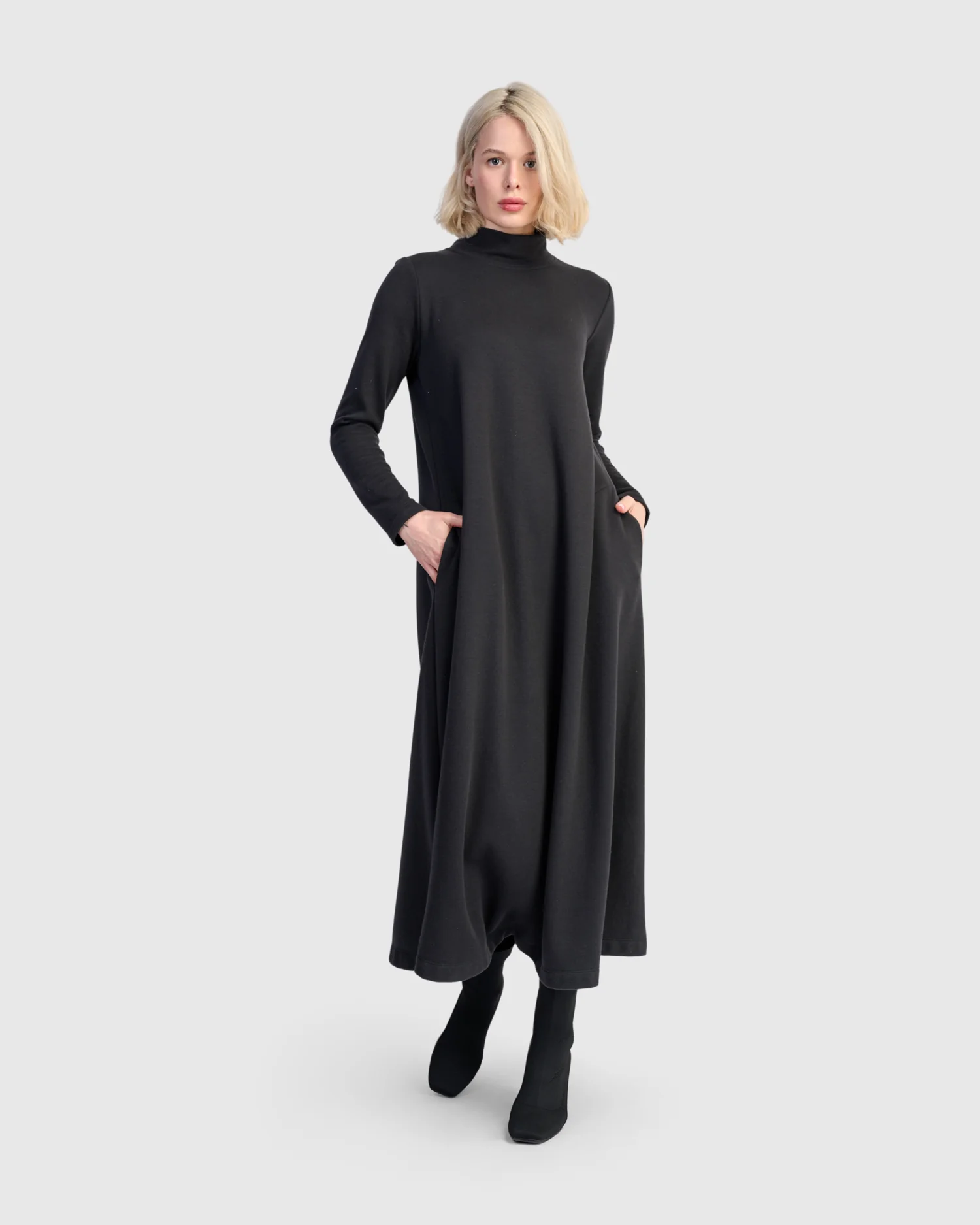 Alembika's Urban Cloud A-Line Dress in Black