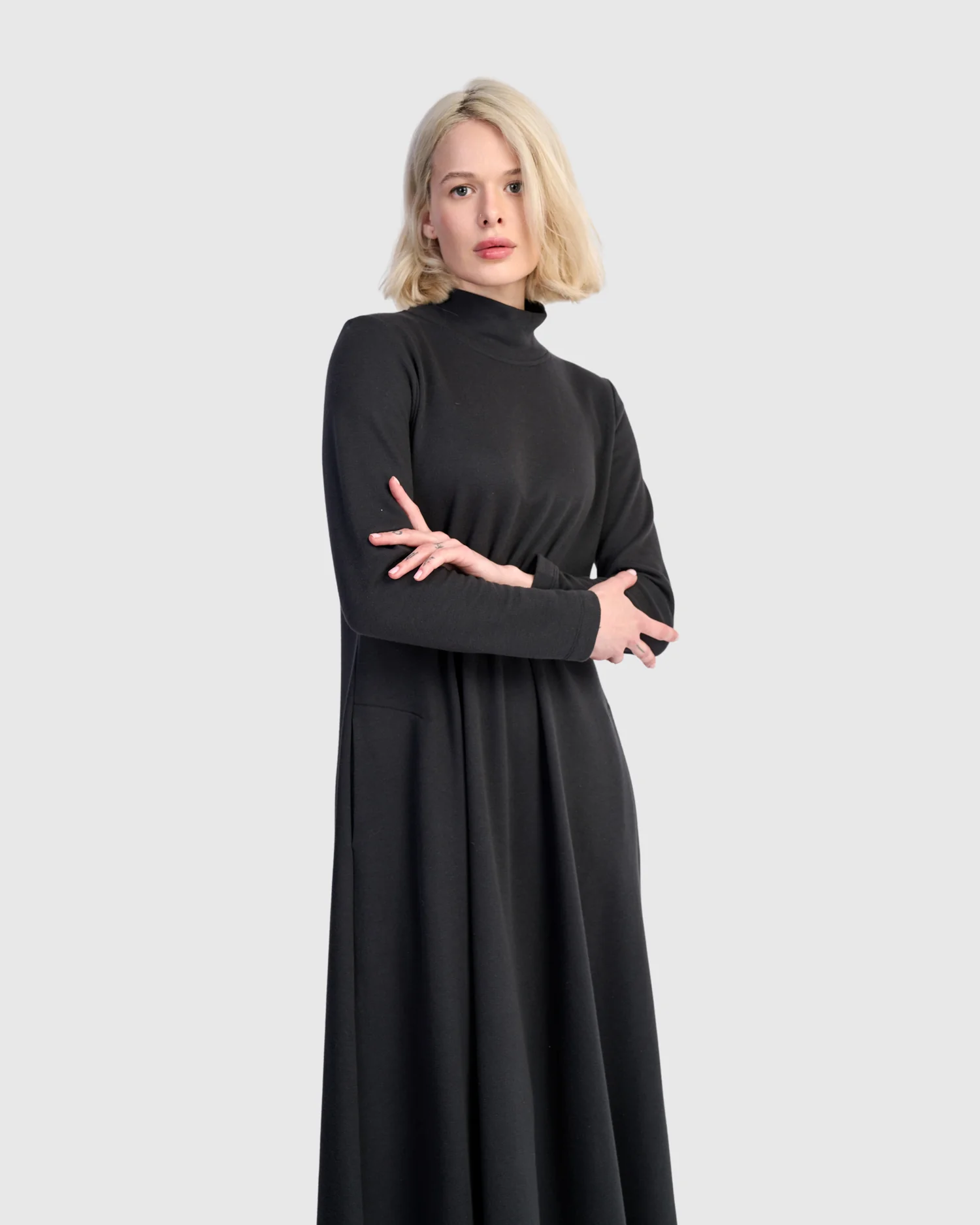 Alembika's Urban Cloud A-Line Dress in Black