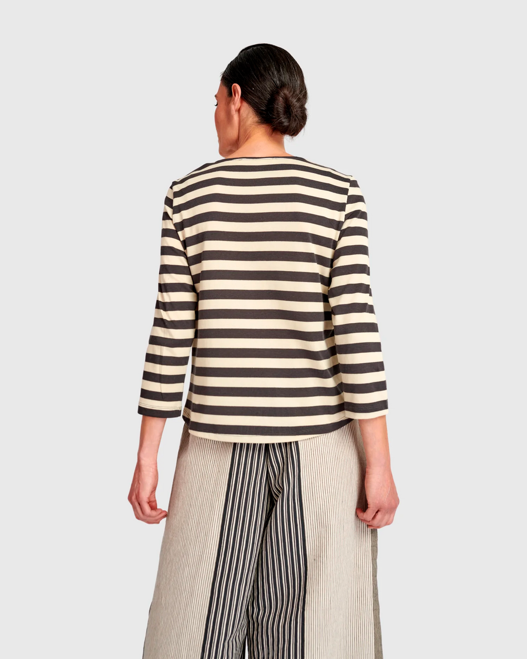 Alembika's Urban Rally Stripes Cardigan in Cream