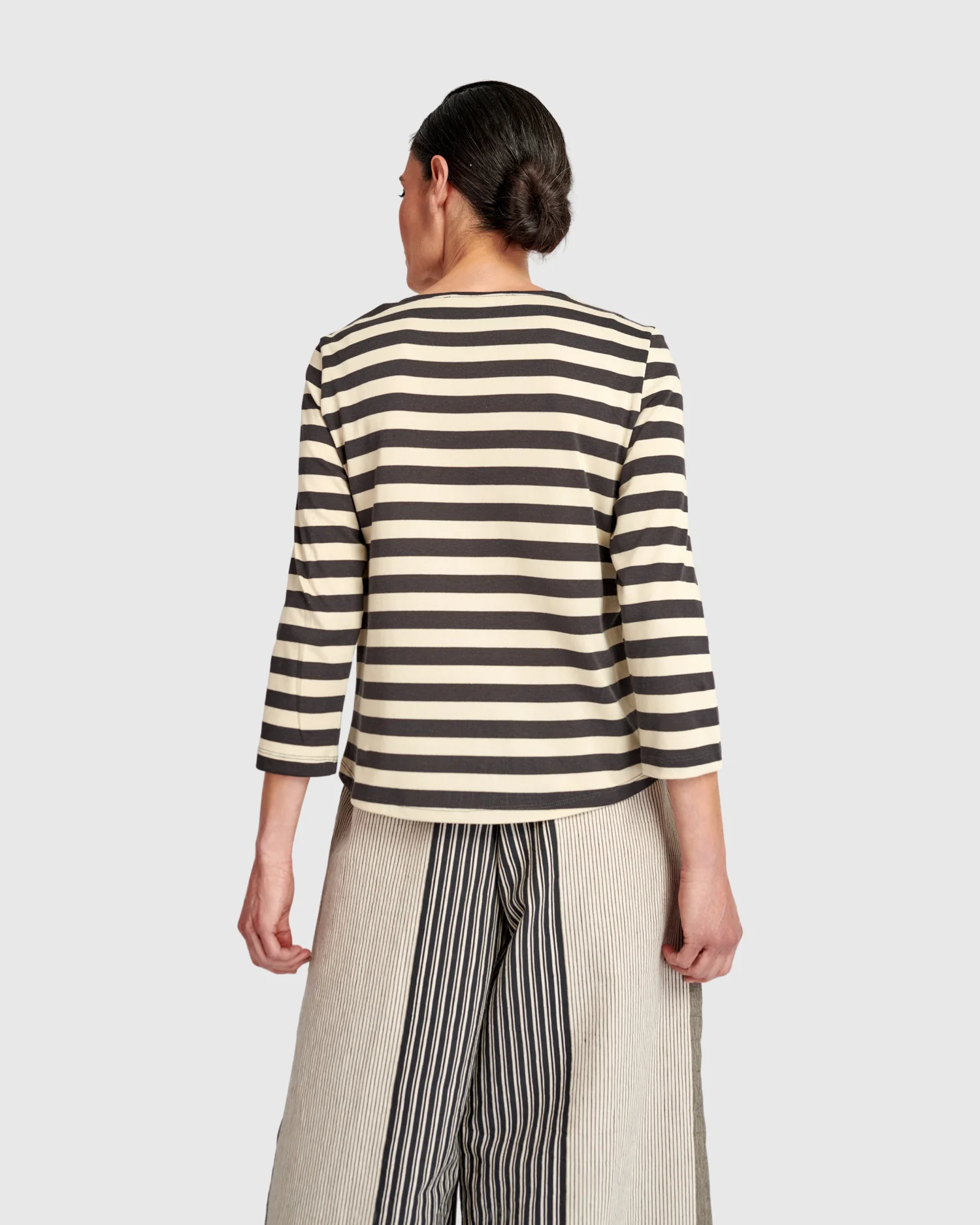 Alembika's Urban Rally Stripes Cardigan in Cream