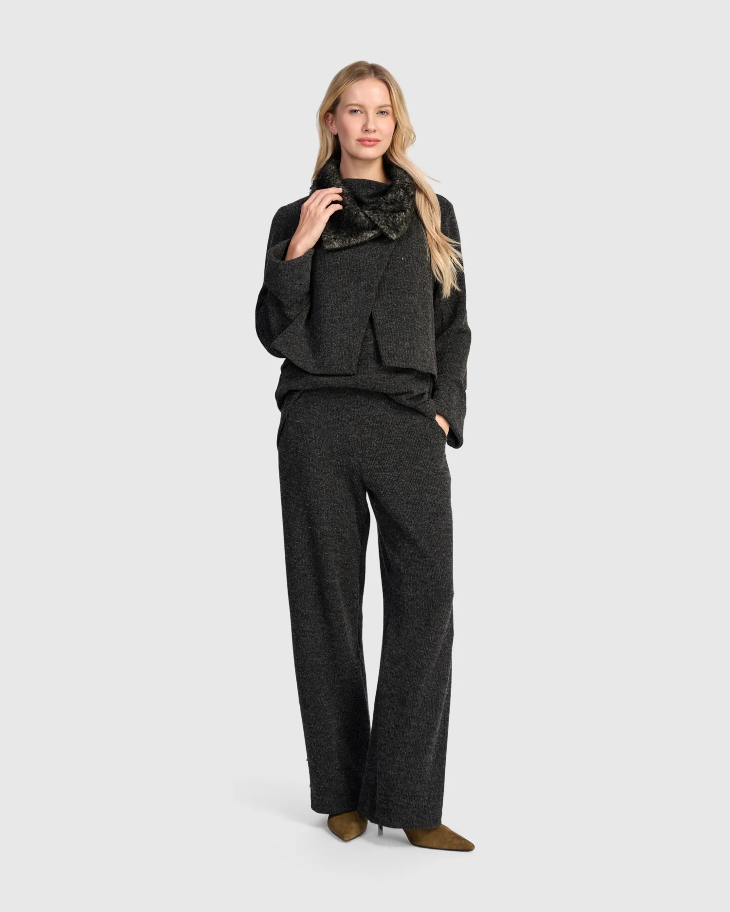 Urban Marl Knit Straight Pants