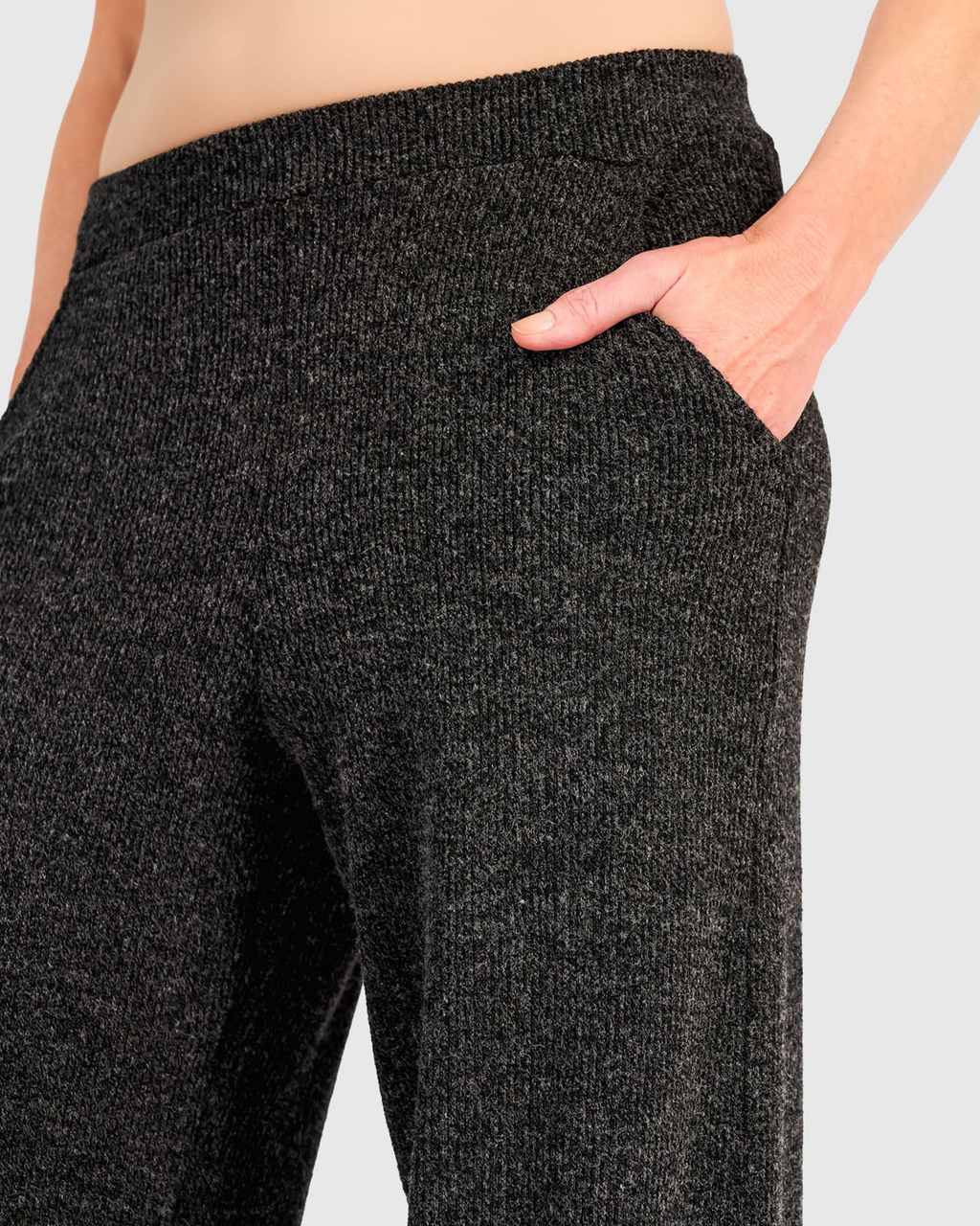 Alembika's relaxed Urban Marl Knit Straight-Leg Pants in Shadow