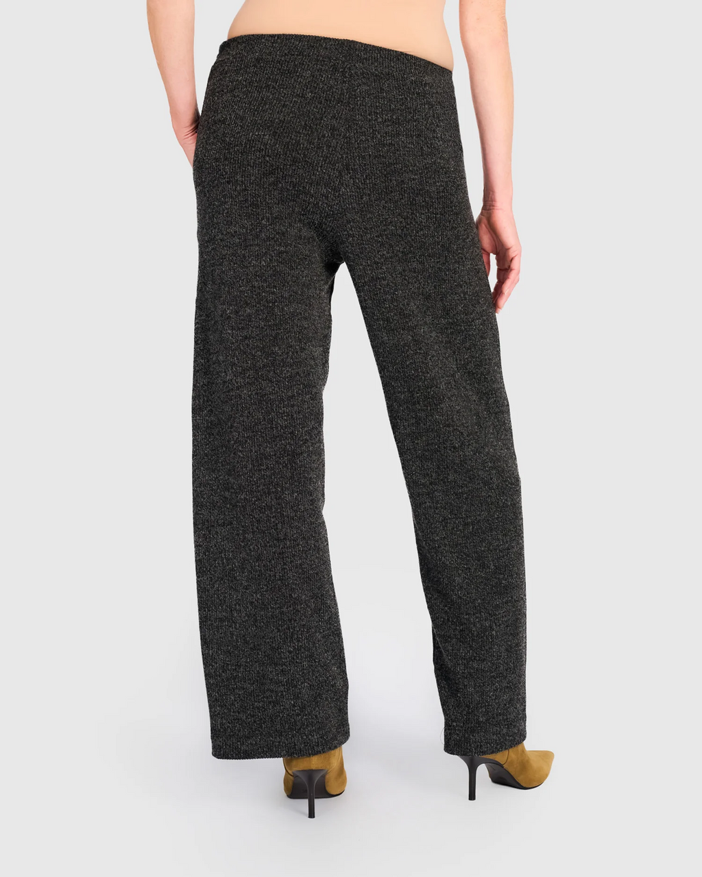 Alembika's relaxed Urban Marl Knit Straight-Leg Pants in Shadow