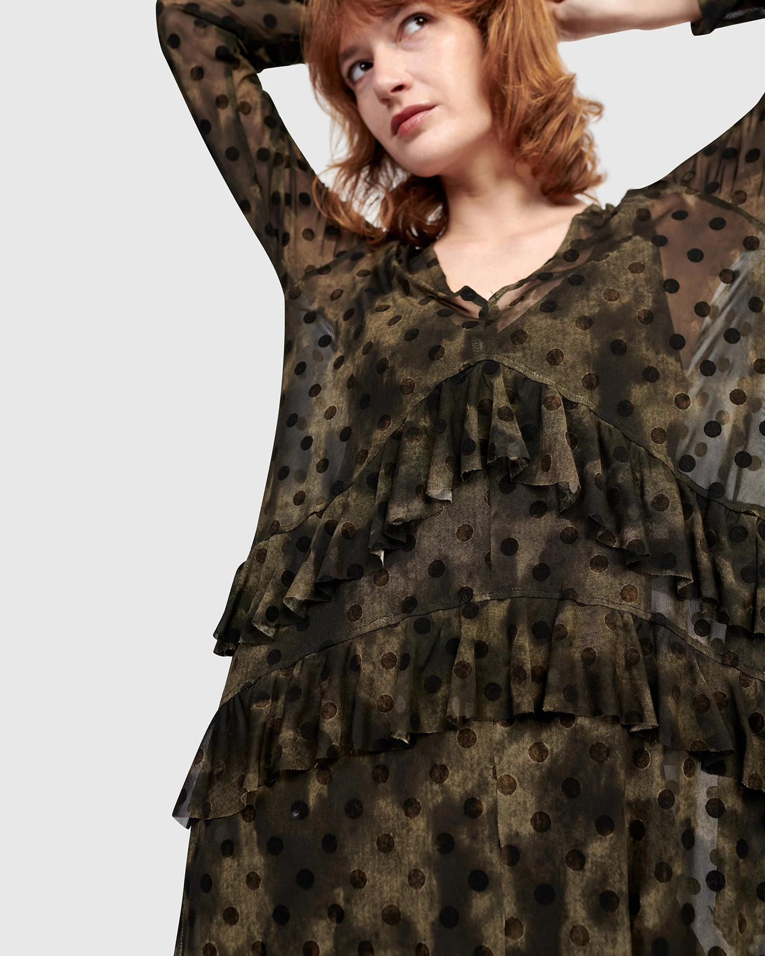 Alembika Urban Sprig Mesh Dress in Antique