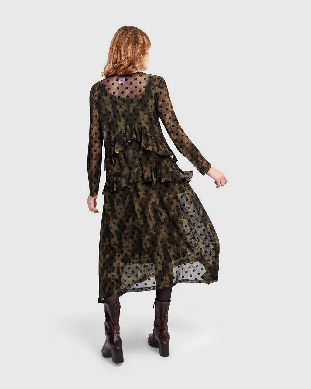 Alembika Urban Sprig Mesh Dress in Antique