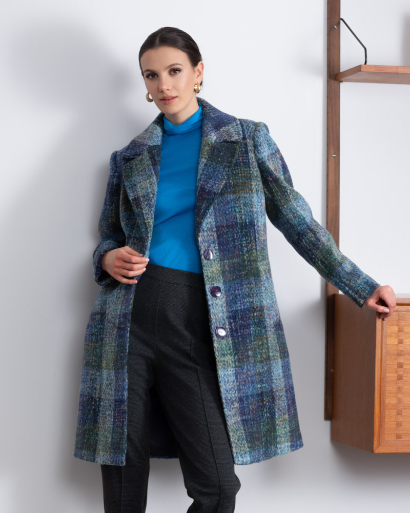 Alison Sheri's Blue Check Coat