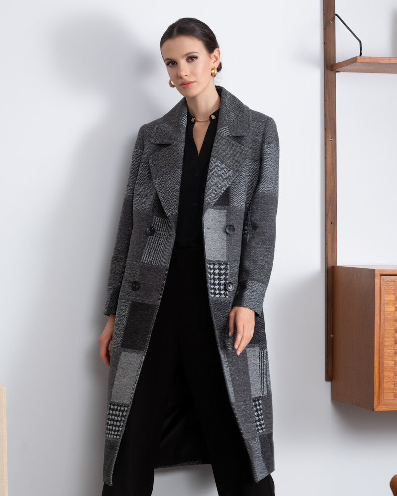 Alison Sheri's Patchwork Check Coat