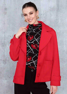 Alison Sheri's Peacoat Red
