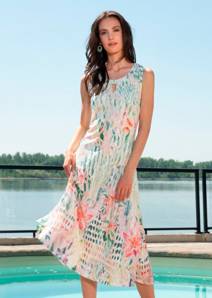 Alison Sherri Floral Tank Dress Pastel