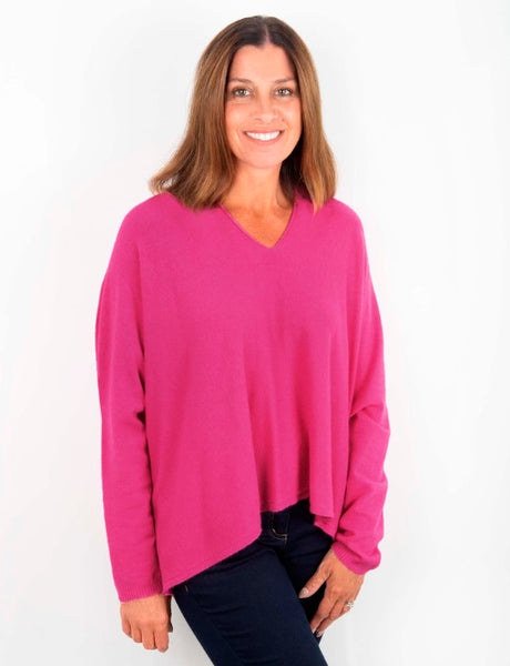 Amazing Woman Mika One Size Fits All Sweater Fuchsia